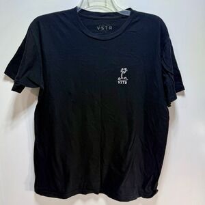V.S.T.R Surf T Shirt Here for a Good Time Not a Long Time Men's Size Large Black